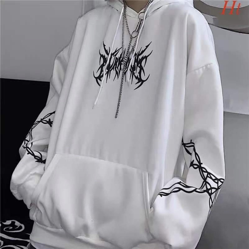 Áo hoodie rễ cây in tay H2A688