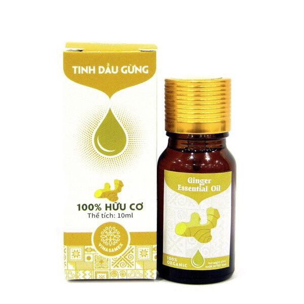 Tinh dầu gừng hữu cơ 10ml Vinasamex Ginger Essential Oil