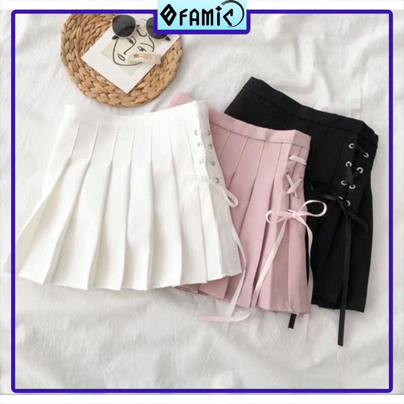 Chân Váy Xếp Ly ❤️𝑭𝑹𝑬𝑬𝑺𝑯𝑰𝑷❤️ Giảm 5k khi nhập mã [ VAY NGAN ] Quần giả váy Tennis đan dây dập ly tuổi TEAM