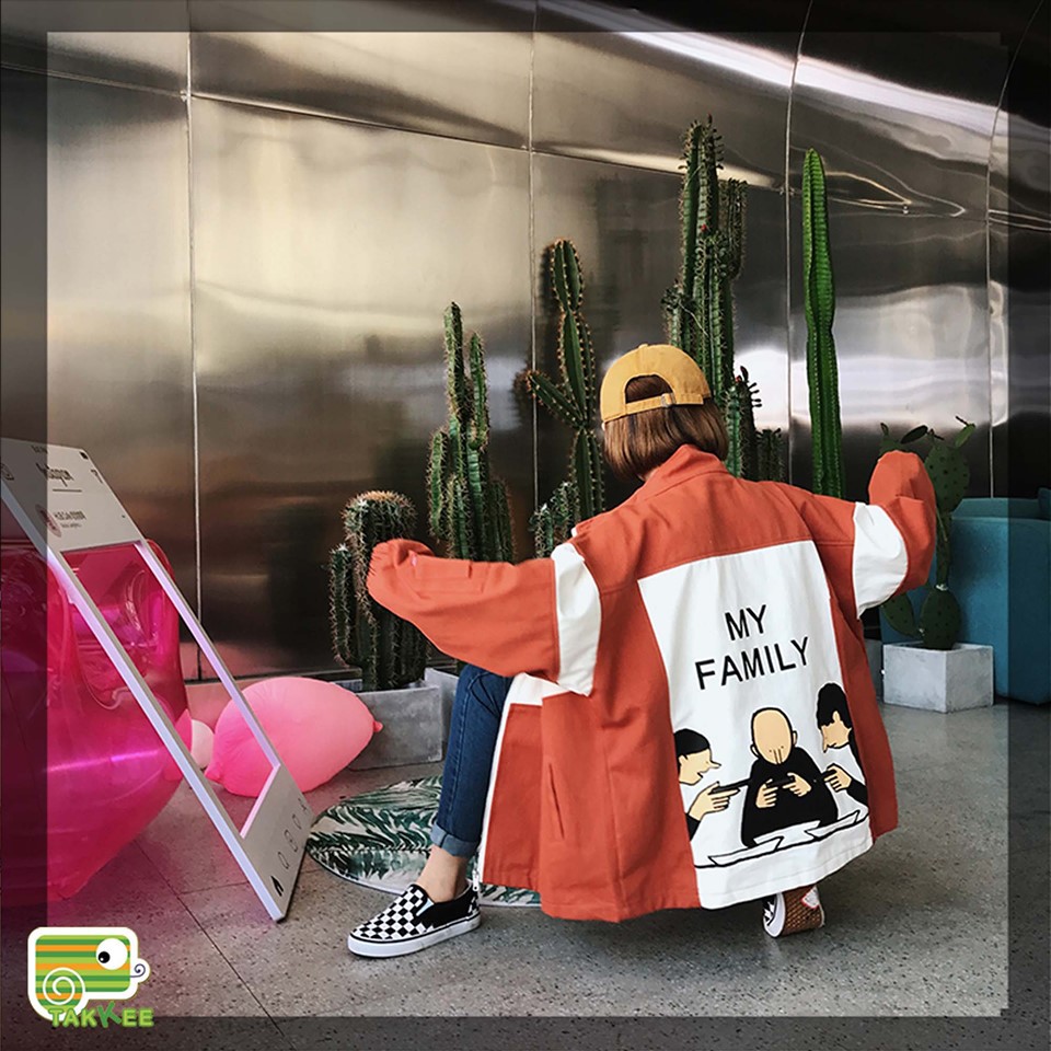 ÁO KHOÁC GIÓ 2 LỚP CHỐNG NẮNG CHỐNG BỤI PHỐI MÀU IN HÌNH SIÊU KUTE