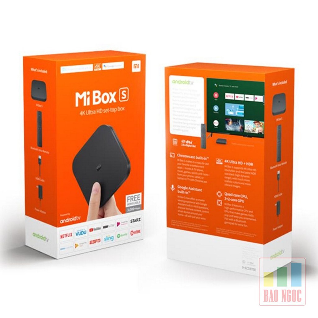 Mibox S Xiaomi Global - Điều khiển giọng nói (Bản Quốc Tế)
