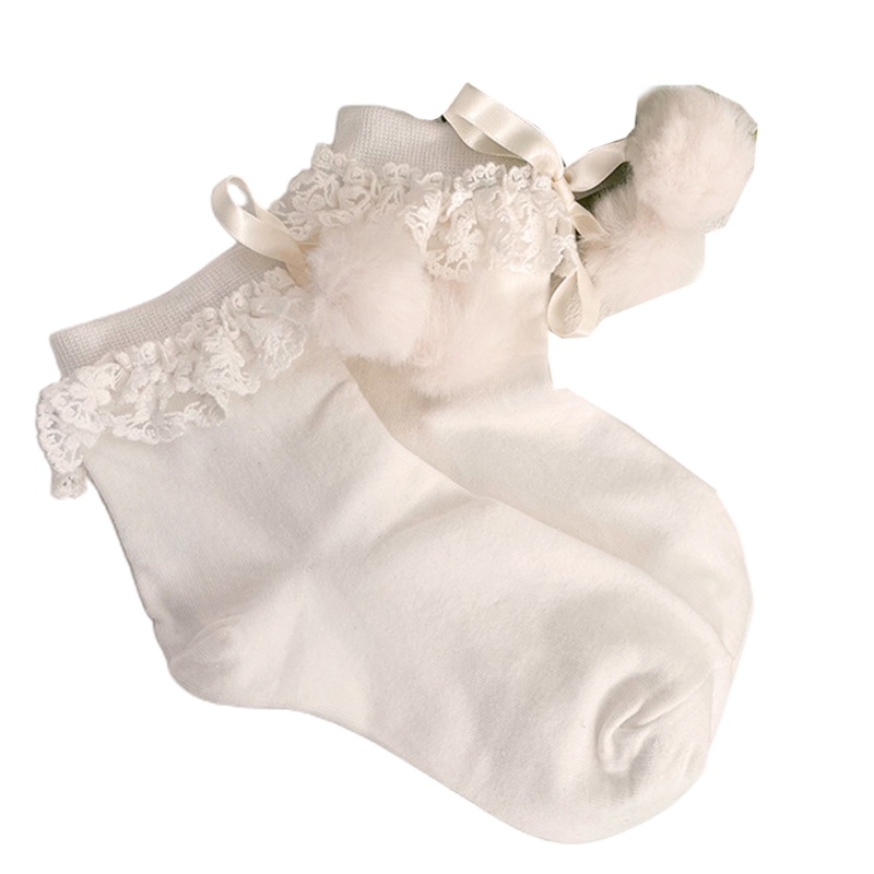 Tất Cotton Ngắn Phối Ren Phong Cách Lolita Nhật Bản Xinh Xắn Cho Nữ