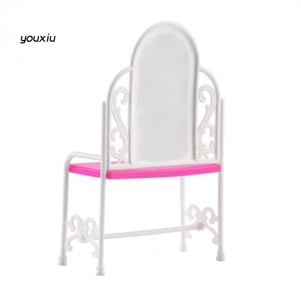 ♛YEWJ♛Dressing Table Chair Furniture Accessories Set for BJD Dolls Kids Toy House