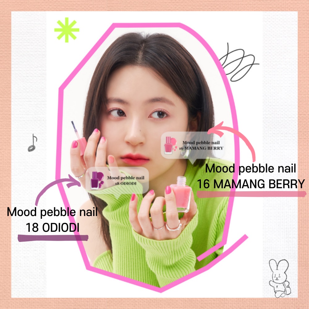 X_romand mood pebble sơn móng tay đáng yêu hàn quốc 7g