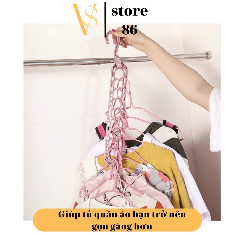 Móc treo quần áo thông minh 9 lỗ - Móc treo quần áo đa năng tiết kiệm diện tích (MT9L)