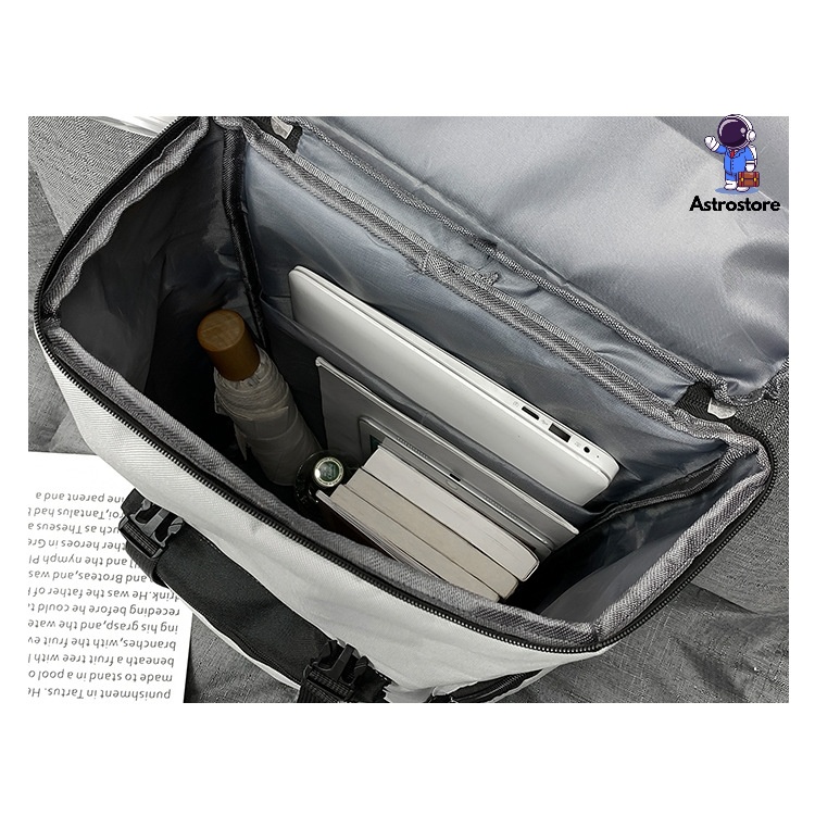 Balo hai màu Đen, Trắng Xám, kích thước lớn, chống nước, đi học, đi chơi, du lịch