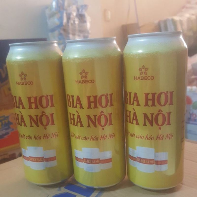 Bia hơi Hà Nội lon 500ml