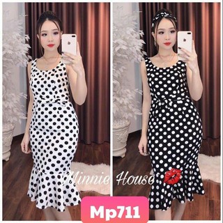 Đầm chấm bi sát nách bèo lai dễ thương MP711🎀(2MÀU)- kèm hình chụp thật sp 💯