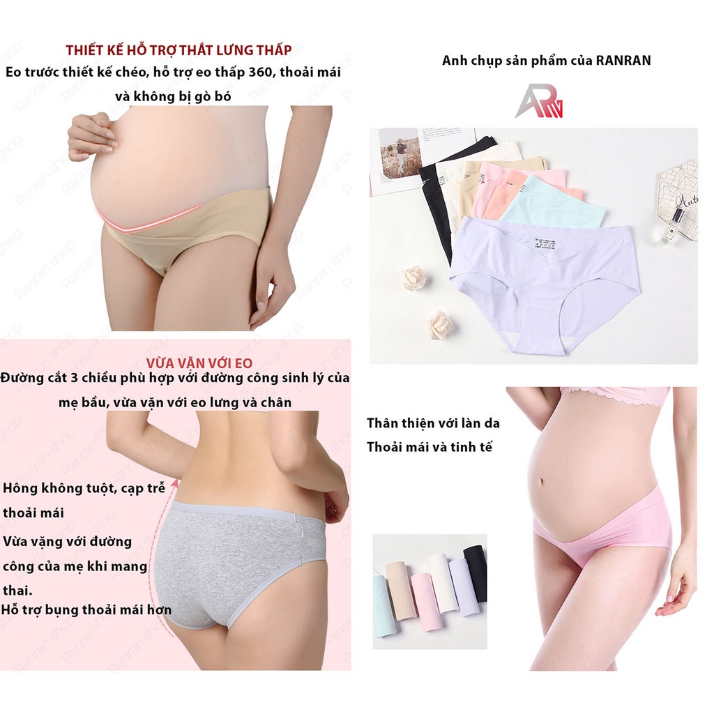 Combo 5 Quần lót su bầu cạp chéo - Quần cho mẹ bầu sau sinh chính hãng