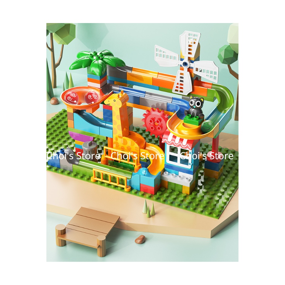 Đồ chơi xếp hình, lắp ghép lego trượt bi FEELO 188 chi tiết, nhựa ABS cao cấp