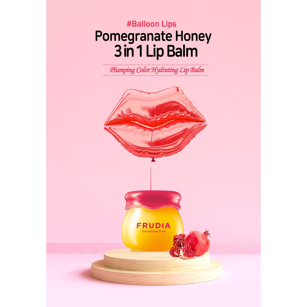 [Tặng 88k]Son Dưỡng Môi 3 trong 1 Thạch Lựu và Mật Ong Frudia Pomegranate Honey 3 in 1 Lip Balm 10g