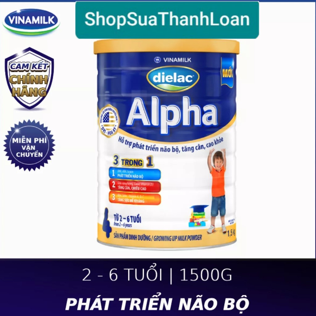 [HSD T10-2023] SỮA BỘT DIELAC ALPHA 4 1,5KG (CHO TRẺ TỪ 2 6 TUỔI)