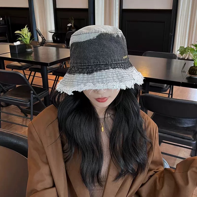 Mũ Bucket Chất Liệu Denim Phong Cách Hàn Quốc Cho Nữ