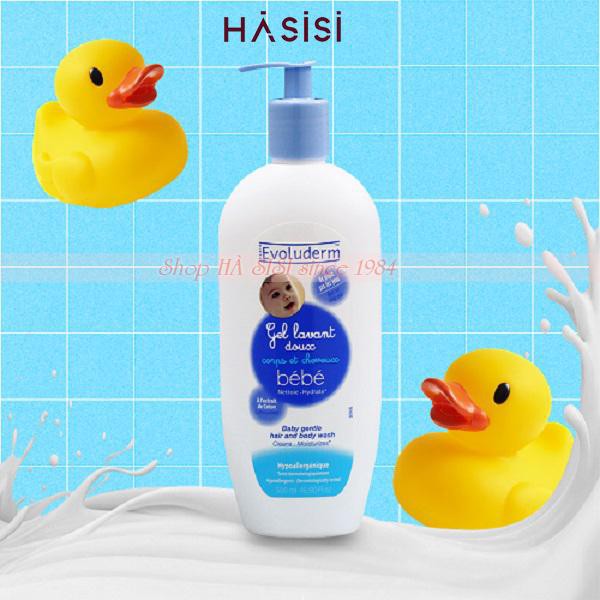 Tắm Gội Bé EVOLUDERM - Bebe Gentle Baby Cleansing Gel Body Hair 500ml