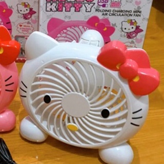 Quạt pin sạc mèo Quạt Mini Hello Kitty USB LOW NOISE 876