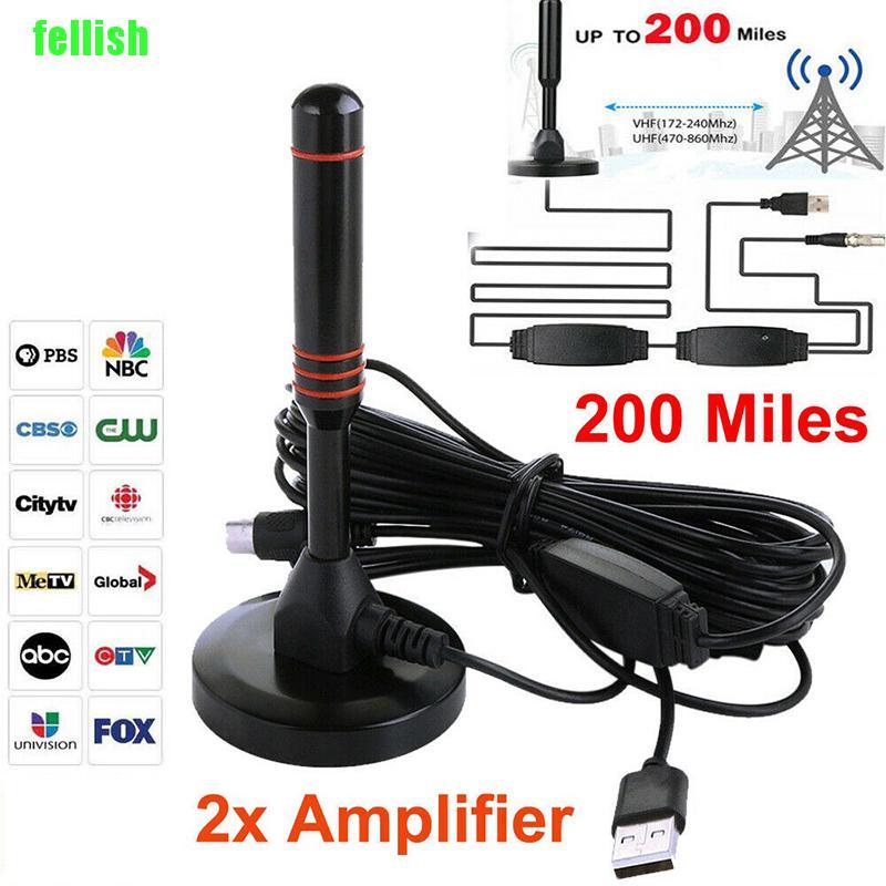 [FEL] 30dbi Powerful DVB-T2 HD antenna DVBT DAB rod antenna + 1x amplifier Do