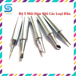 Bộ 5 Mũi Hàn Thay Thế Cho Mỏ Hàn 220V-60W( 936)