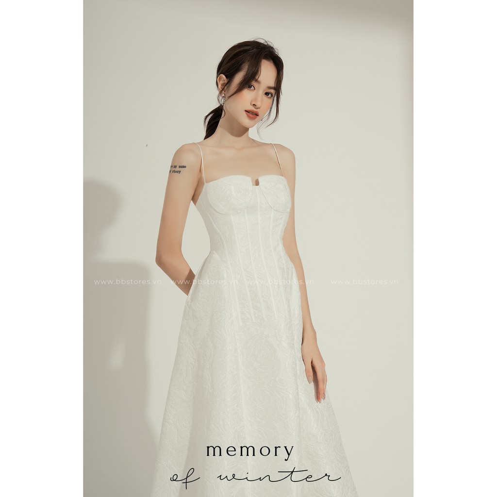 [Mã FAGREEN245 giảm 10% tối đa 30K đơn 99K] [BBSTORE'S] ĐẦM HAI DÂY TRẮNG - TK02