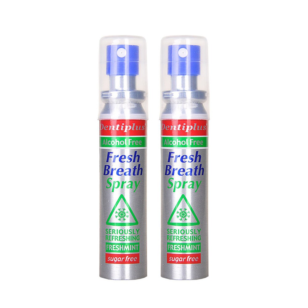 Combo 2 chai xịt thơm miệng không đường hương bạc hà Dentiplus 25ml