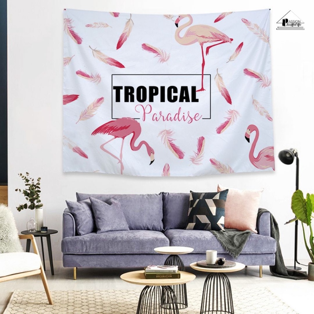 Thảm Trang Trí Tường Phòng Khách Phòng Ngủ Tropical PA9399