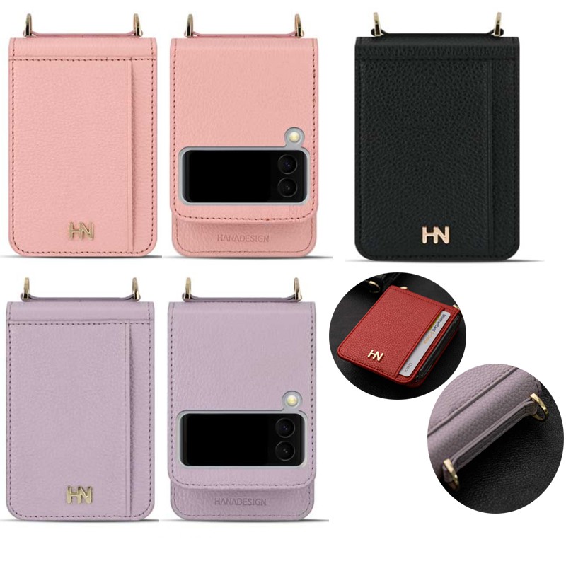 Ốp điện thoại chất liệu da có ngăn chứa thẻ cho Samsung Galaxy Z FLIP 3 Z FLIP3 5G