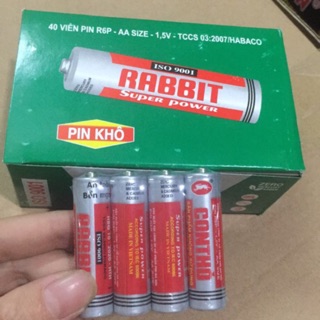 4 viên Pin tiểu con thỏ AA 1,5 v