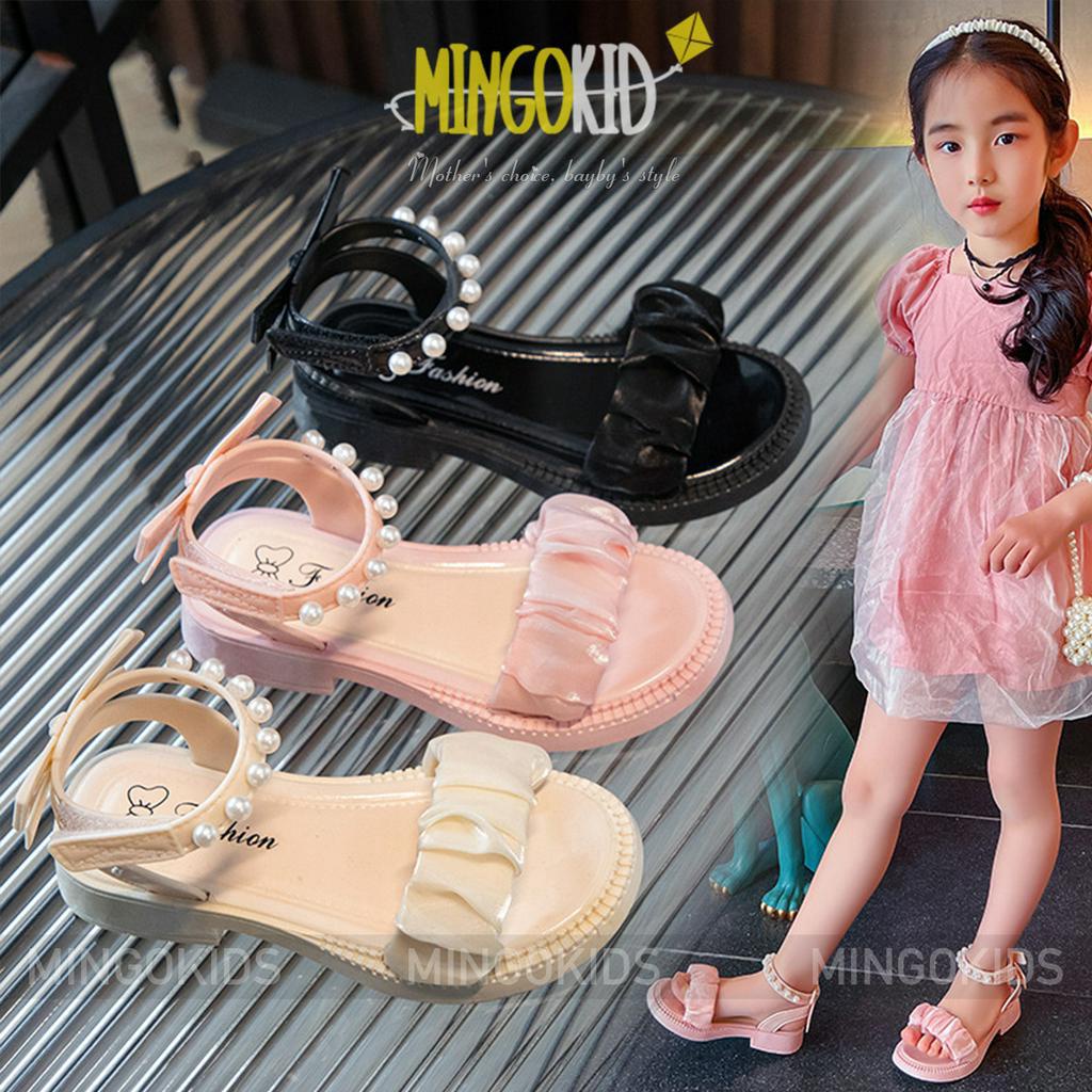 Dép sandal cao gót phong cách hàn quốc cho bé gái, quai ngang MG2-29 size 25-36