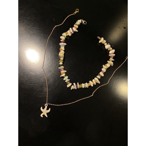 [176-178] Set vòng cổ đá - trơn mặt sao