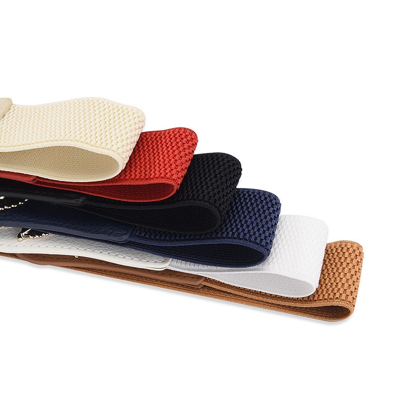 Thắt lưng co giãn khóa kim loại mạ vàng thời trang cho nữ