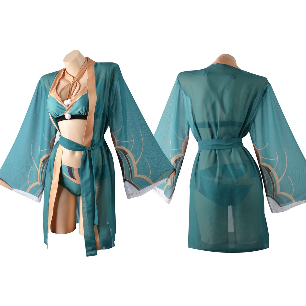 Genshin Cosplay Trang Phục Sexy Áo Tắm Hutao Xina Lisa cos trò chơi J0KP