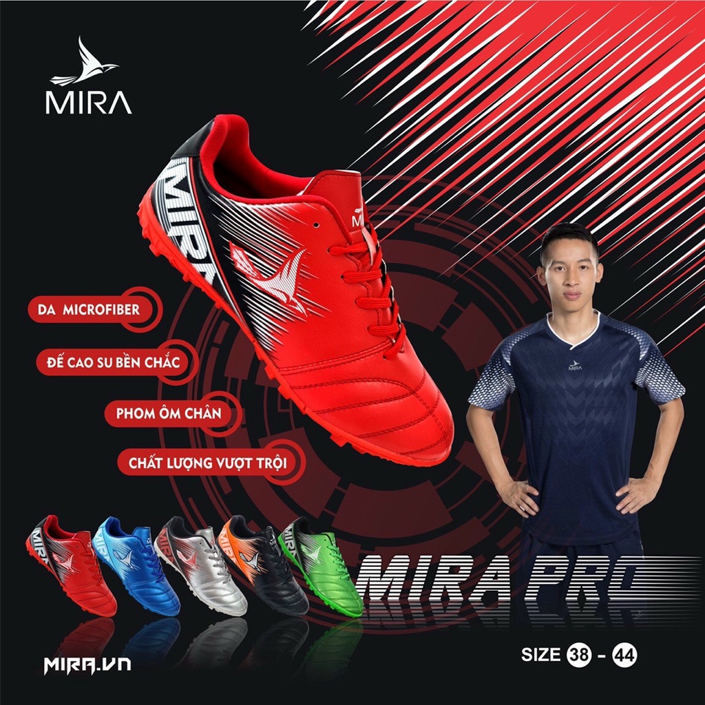 Giày Bóng Đá Sân Cỏ Nhân Tạo Chính Hãng Mira Pro - Mẫu Mới Nhất 2022