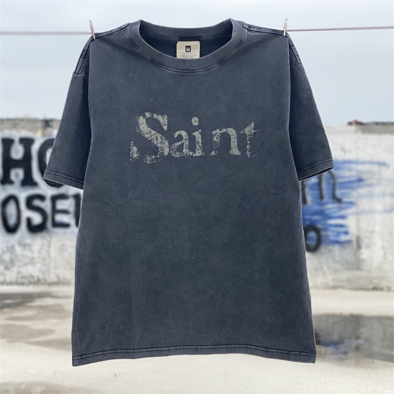 Áo Thun Tay Ngắn Cổ Tròn In Hình Saint Michael Jesus Genesis Phong Cách Cổ Điển Cho Nam Và Nữ
