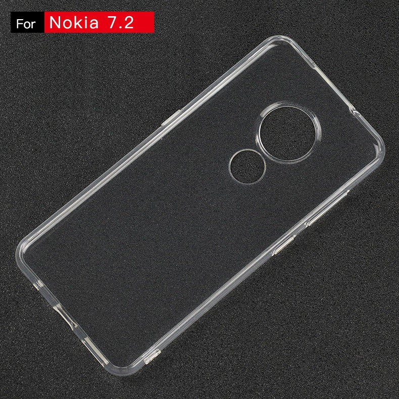 Ốp lưng silicone dẻo trong suốt cho Nokia 7.2/5.3/5.1/4.2/3.2/3.1/2.3/2.2/2.1/6 2018/8 siêu mỏng 0.5 mm