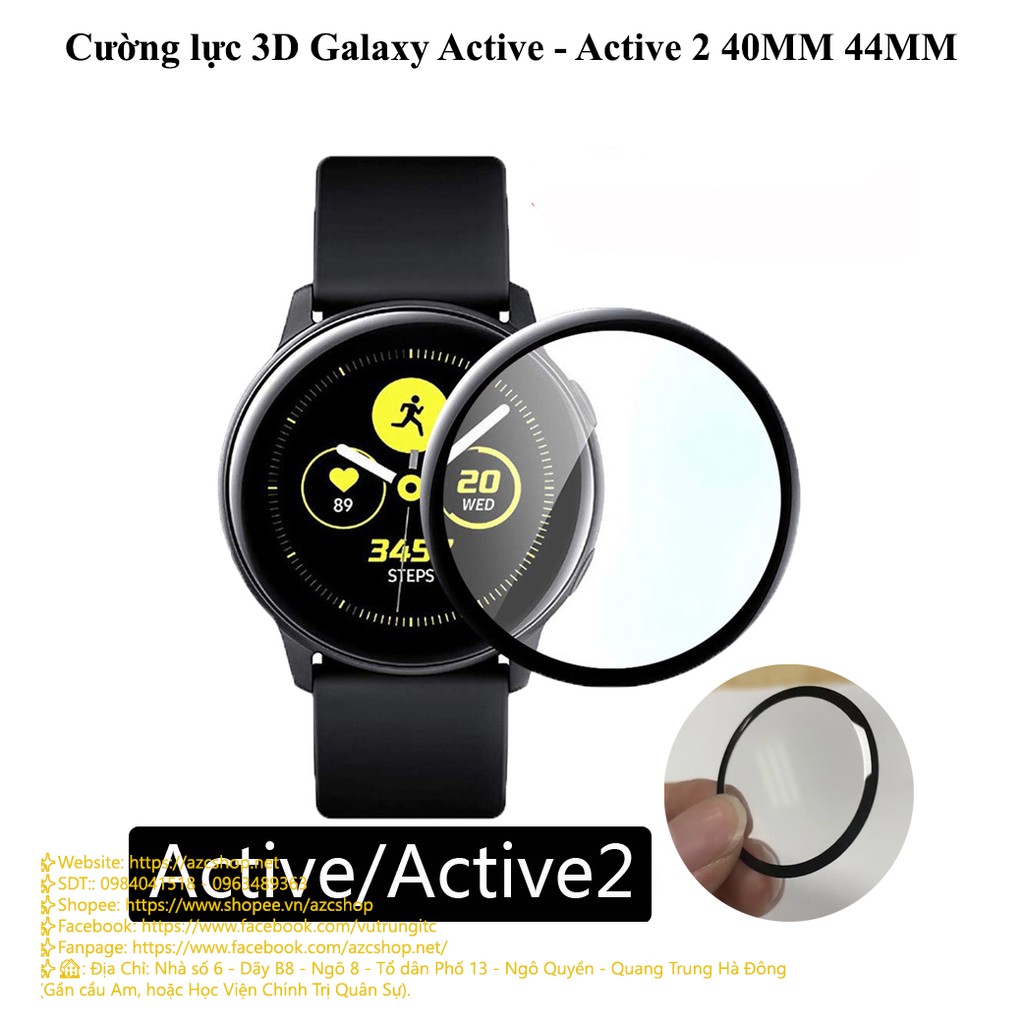 Cường Lực 3D Galaxy Active - Active 2 40MM 44MM