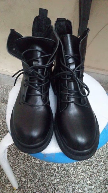 (Sẵn hàng) Bốt Cổ Lửng Buộc Dây , Giày Martin cao cổ, hai khoá kéo sau gót, chất da mềm, đế dẻo( Video +Ảnh Thật) | BigBuy360 - bigbuy360.vn