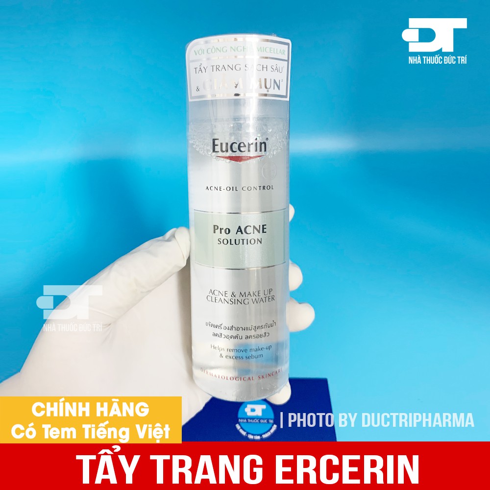 [Chính Hãng] Nước Tẩy Trang Cho Da Mụn Eucerin Pro Acne Solution Acne &amp; Make Up Cleansing Water 200ml