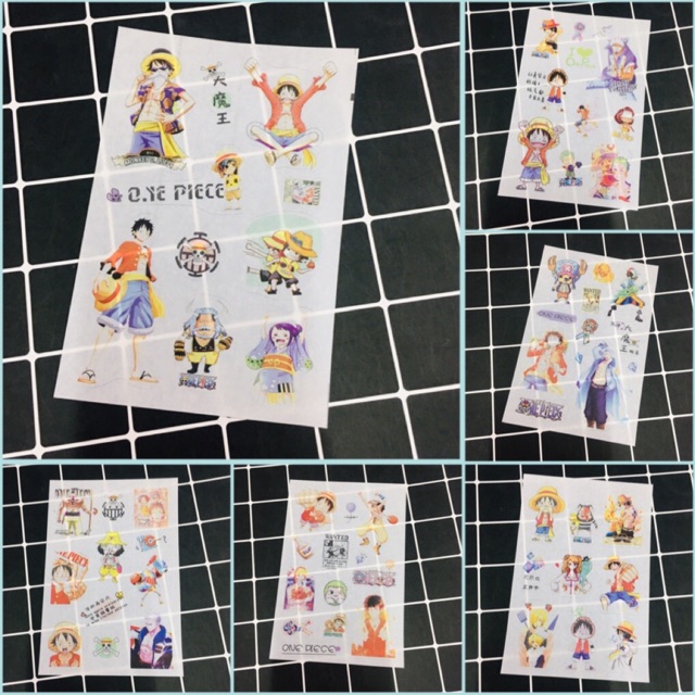 Sticker one piece 2 tấm / hình dán anime one piece