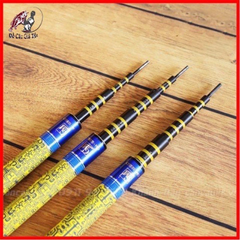 Cần câu tay GM 6H dài 6m3 tải cá 15kg hàng loại 1 Gama Seiko Hoàng Long  chính hãng màu mạ vàng săm hình rồng sang trọng