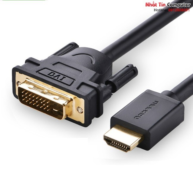 Cáp HDMI to DVI 24+1 dài 5m cao cấp Ugreen 10137