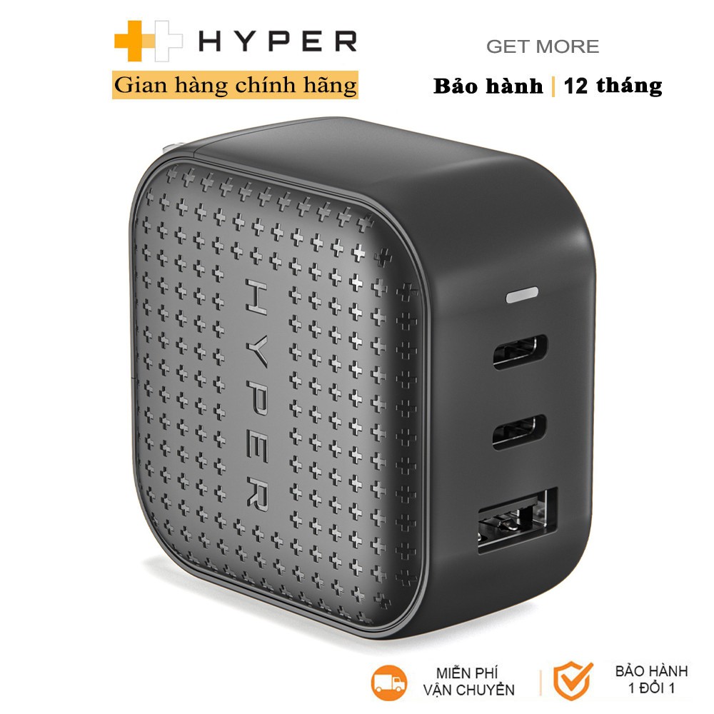 Sạc đa cổng Hyperjuice GaN 66W Charger Smallest - Nhỏ nhất thế giới (HJ265) - Hàng Chính Hãng