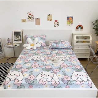 Pk74 - set ga bo chun + 2 vỏ gối hình thỏ hoa