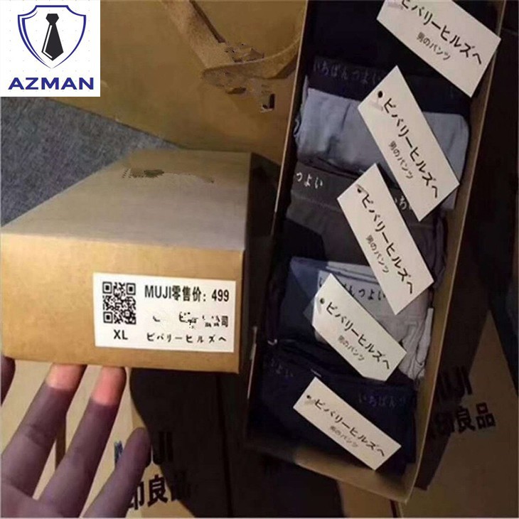 [Hộp 5 Chiếc] Quần Lót Đùi Boxer Cotton QN01 Cao Cấp, Sịp Nam Cotton Lưng Bản Nhỏ Chữ Quanh Viền