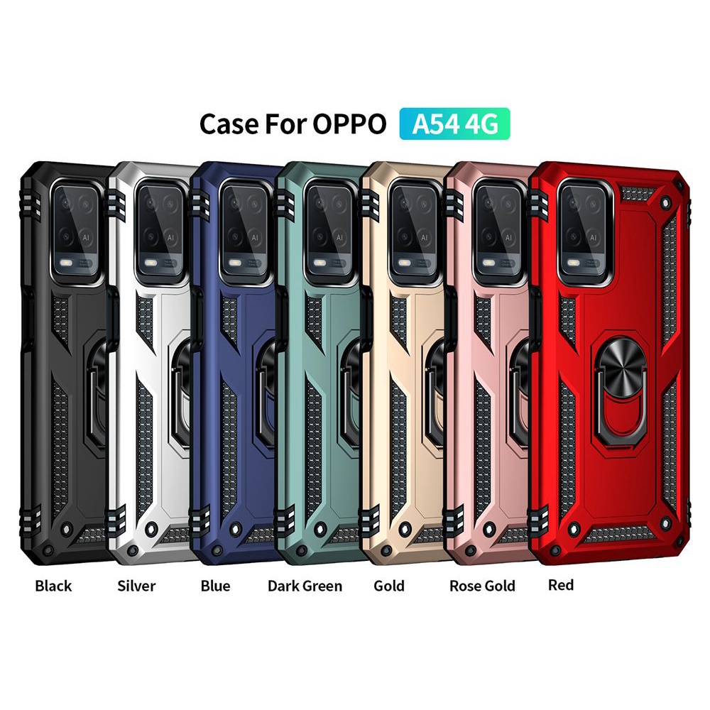 Ốp Điện Thoại PC Cứng Kèm Vòng Khuyên Đỡ Chống Sốc Cho Oppo A54 4G / A55 5G Oppo A16