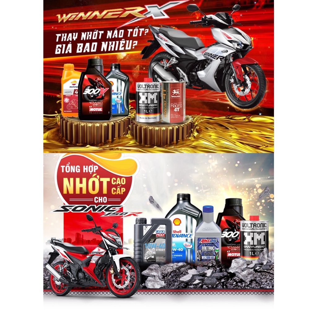 Dầu nhớt tối ưu cho xe Honda Winner/Sonic