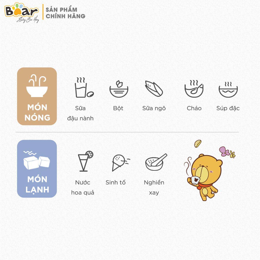 Máy Làm Sữa Hạt Bear PBJ-B10U5