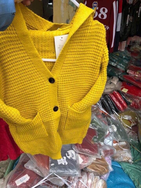 Áo khoác len dáng dài cho bé gái