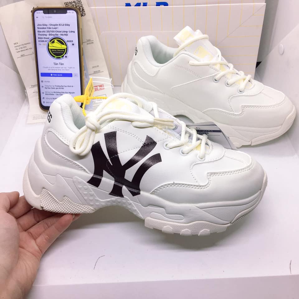 [ FREE SHIP ] Giày thể thao sneaker trắng M L B  NY CHỮ ĐEN MỚI full size, full bill box hàng 1:1 | BigBuy360 - bigbuy360.vn