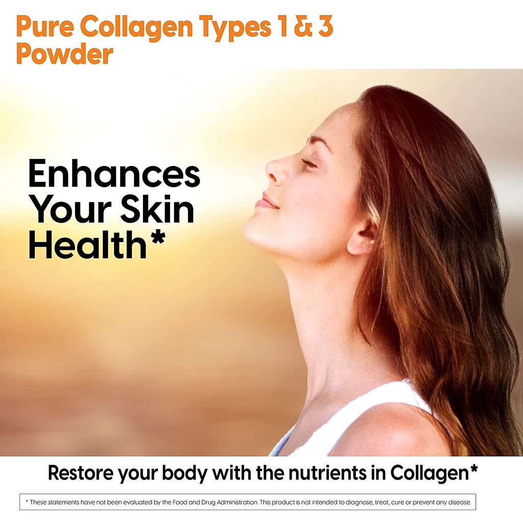 Doctor's Best Pure Collagen Types 1 and 3 Powder 200g - Bột Collagen hỗ trợ da, tóc móng, gân, khớp, sụn, xương