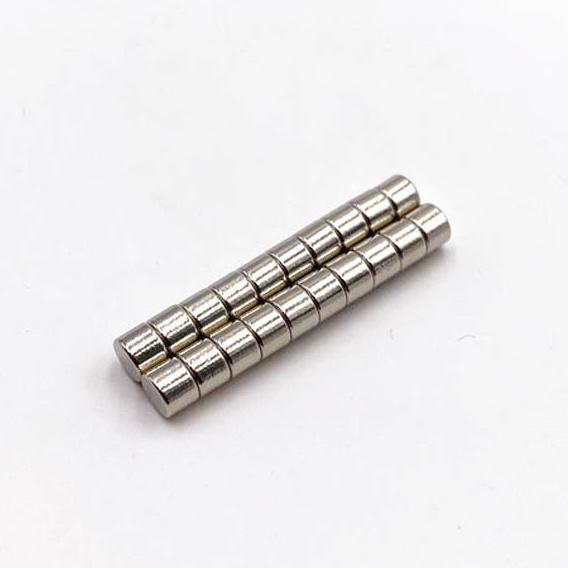 Bộ 10 viên nam châm đất hiếm 5x5mm mạ Niken lực từ N35
