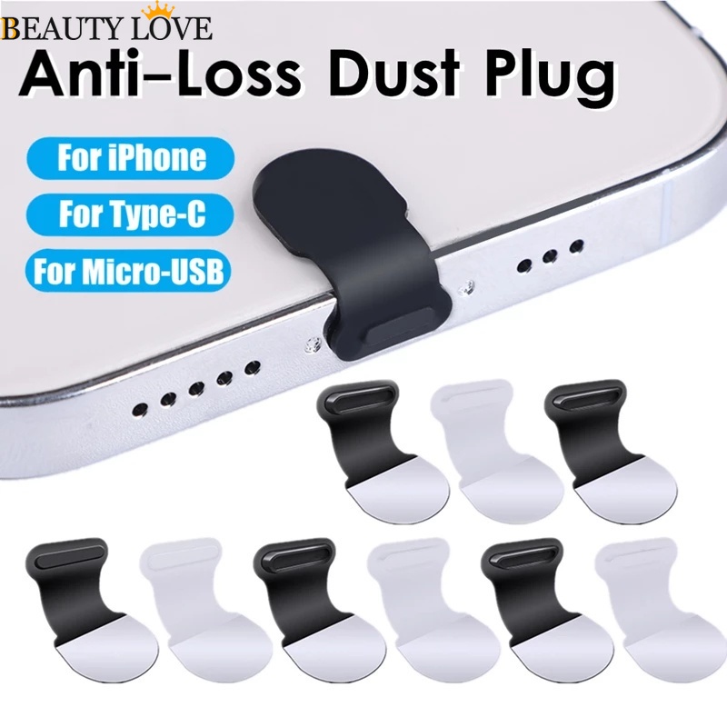 [Mới] Ốp Điện Thoại Silicon Chống Nước Chống Bụi Chống Mất Tự Dính Có Cổng Sạc Cho iPhone &amp; Micro USB &amp; Type C